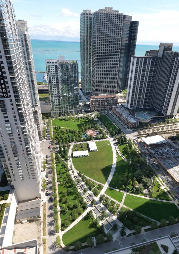 Landscape Architecture - The Park at Lakeshore East, Chicago, IL. Credit: The Office of James Burnett