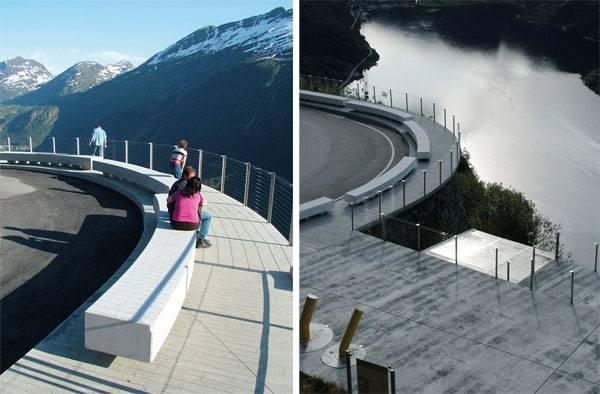 Landscape-Architecture - Benches at viewpoint. Credit: 3RW Architects