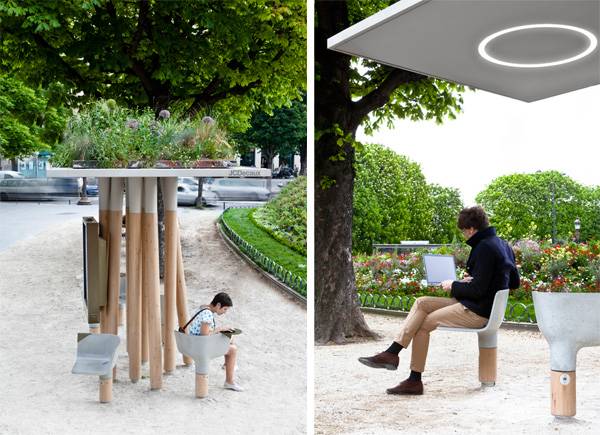 Escale Numérique (Street furniture) , by JCDecaux and Mathieu Lehanneur, Paris, France.