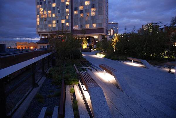 The High Line peel up benches