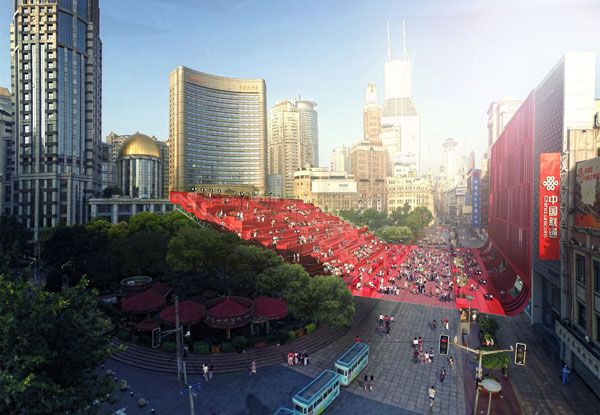 The Red Carpet project.  Visualization courtesy of 100 Architects.