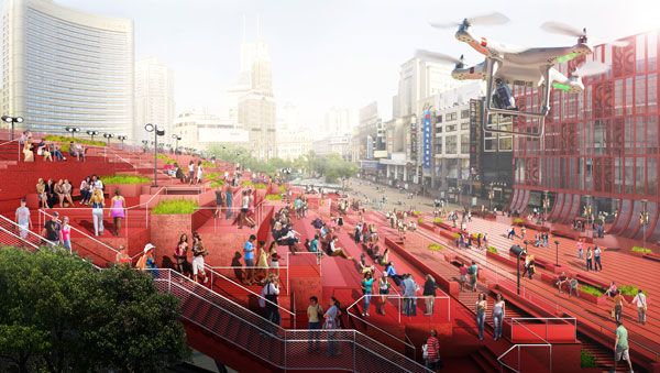 The Red Carpet project.  Visualization courtesy of 100 Architects.