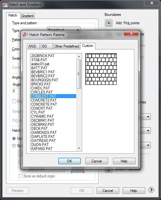 how to load hatch pattern in autocad