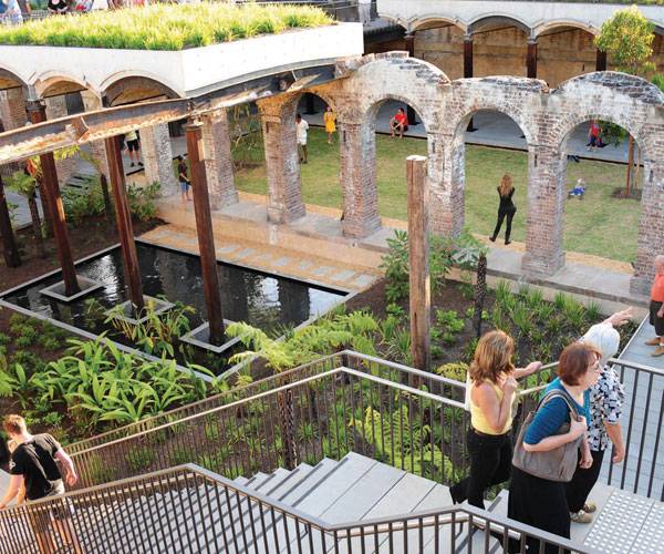Paddington Reservoir Gardens, joint winner of the 2009 Australia Award For Urban Design. By Tonkin Zulaikha Greer Architects and James Maher Delaney Design. Image Courtesy of City of Sydney. Image via 15 Year Infrastructure plan for Australia PDF. Permission for use granted by a representative of OPF Consulting.