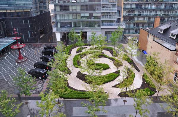 The Four Seasons Hotel and Residences Landscape Design. Photo courtesy of Claude Cormier + Associés