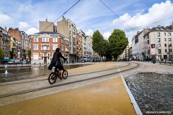 Les Quais - Ville De Bruxelles. Photo credit: Espaces Mobilites