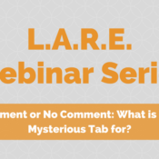LARE – Comment or No Comment: What is that Mysterious Tab For?