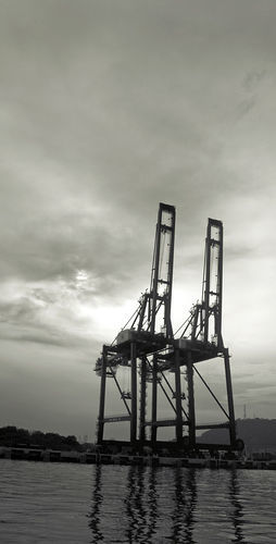 Panama Canal Trip Container Yard 9 BW