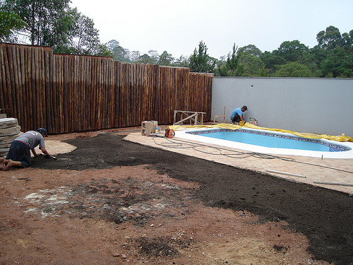 Creacion de zona de piscina