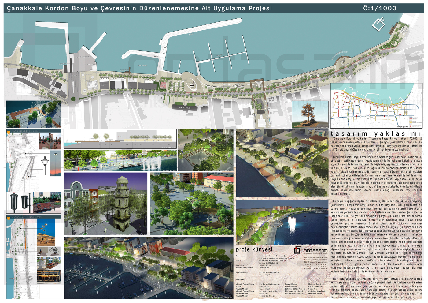 Canakkale Kordonboyu and Neighborhood Urban Design and Landscape Project Working Plans/Details