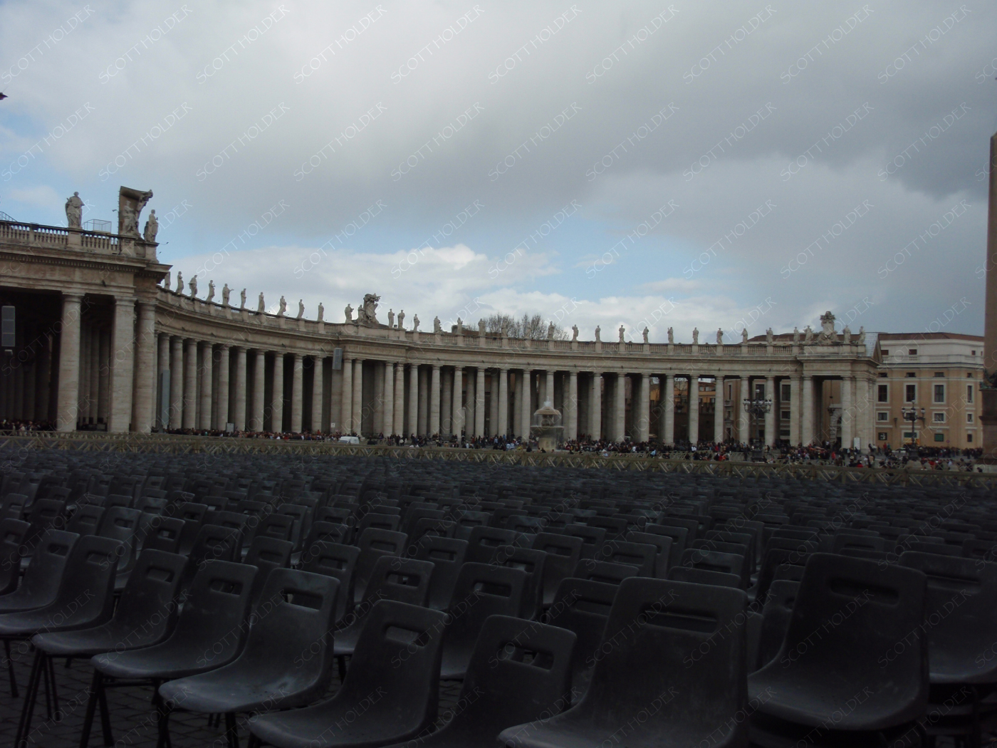 Vatican Square- Sea of Chairs for Easter Mass