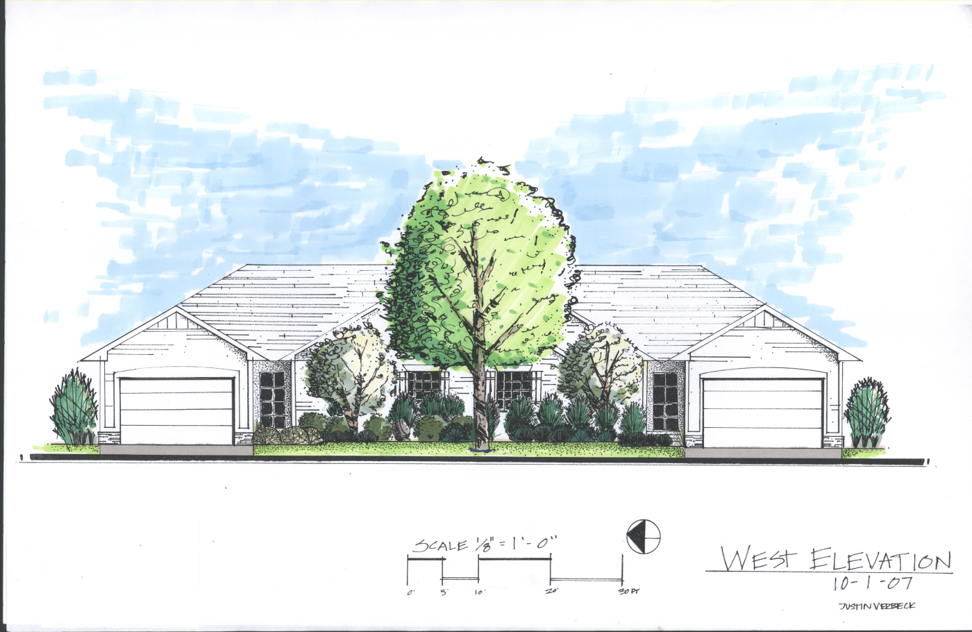 West Elevation 10-01-07 Color