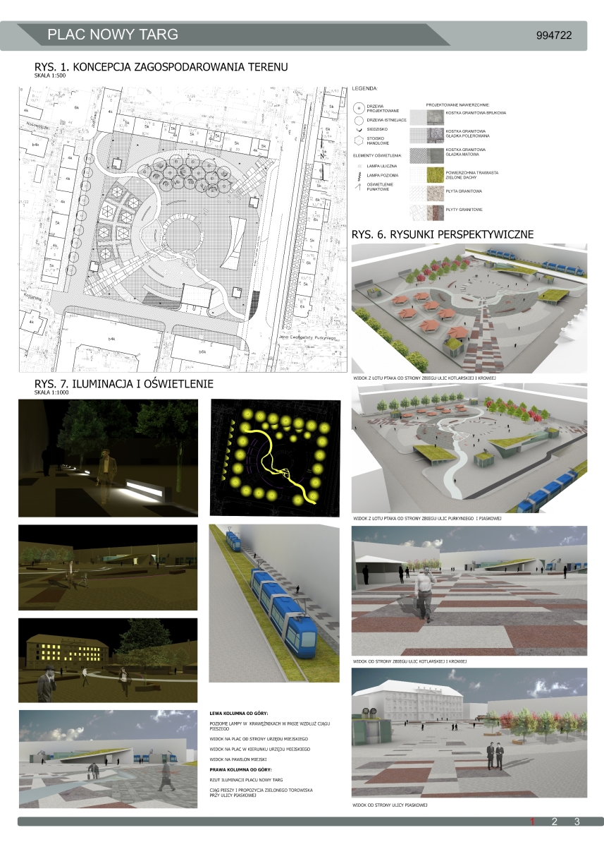 Management conception of Nowy Targ square in Wroclaw