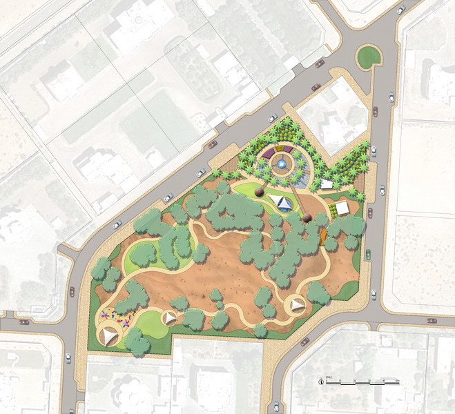 Community Park concept landscape masterplan - Land8