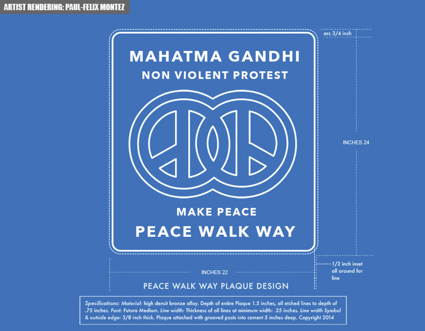 100miles4peace Peace Walkway monuments Project