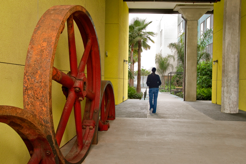 Ice House Wheels sculpture, Pacific Cannery Lofts