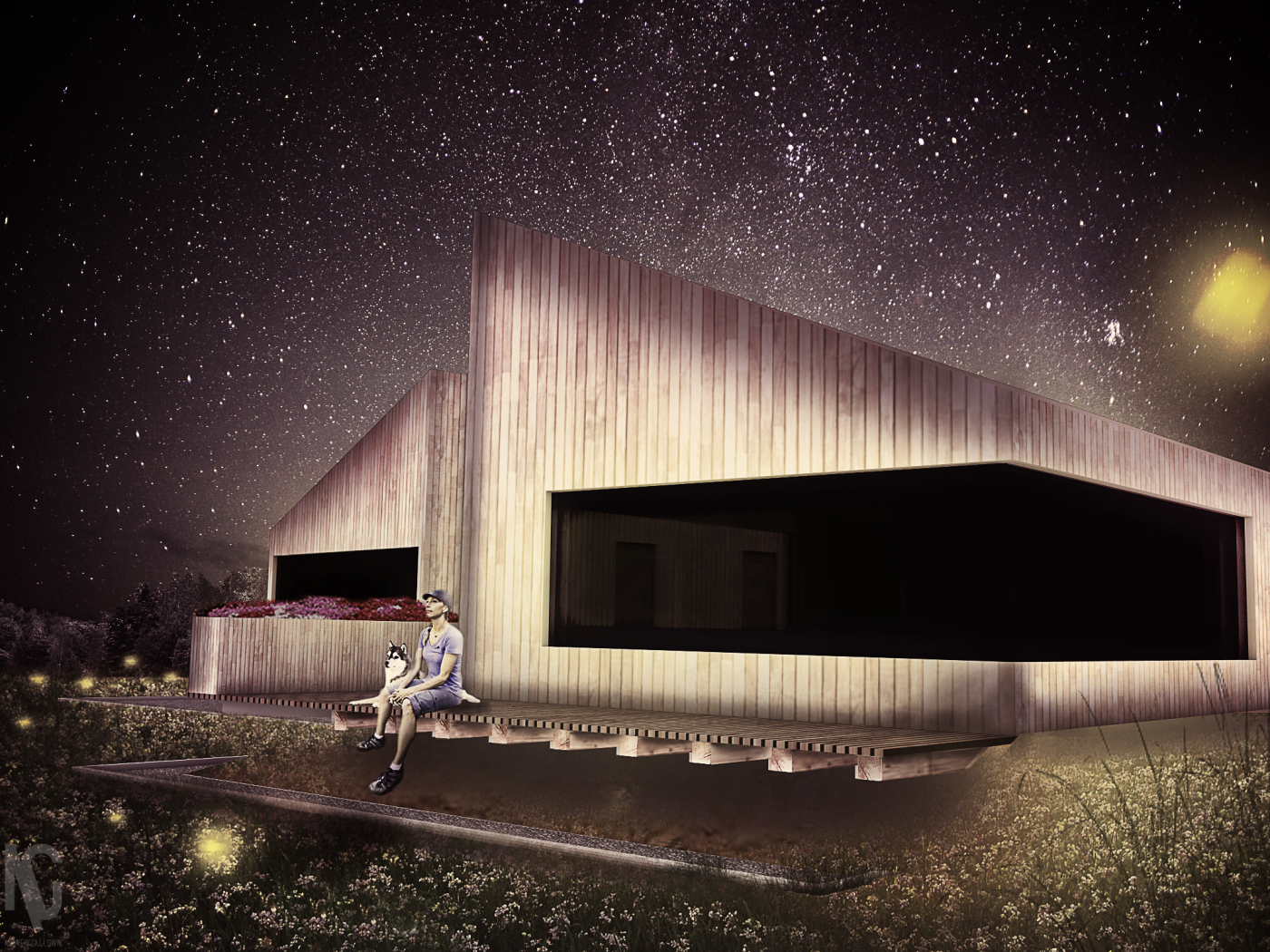 Red House – Night Render