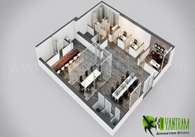 Modern Office Floor Plan - Land8