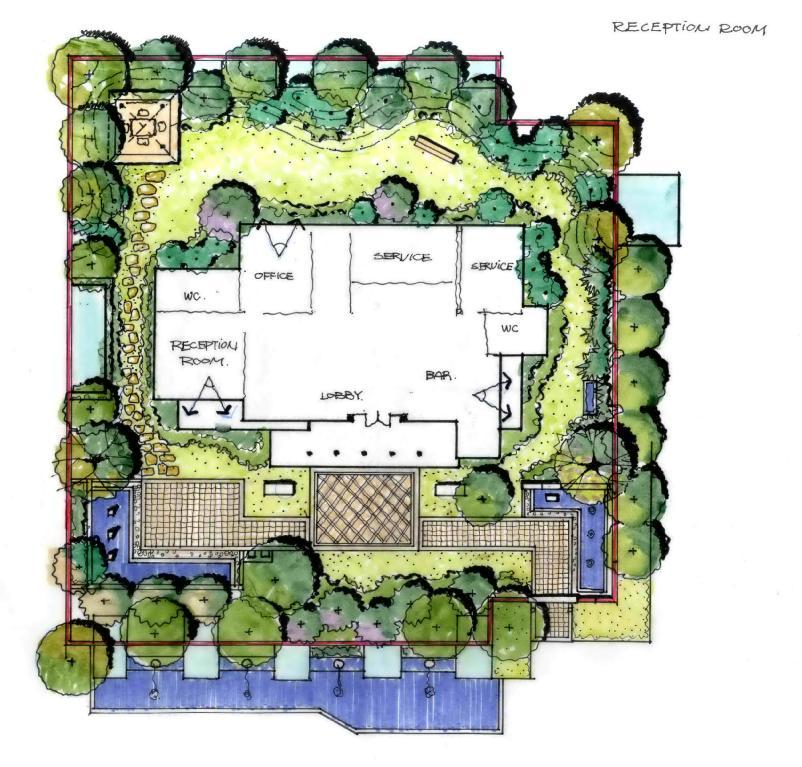 Conceptual Design for a Villa Club house Garden