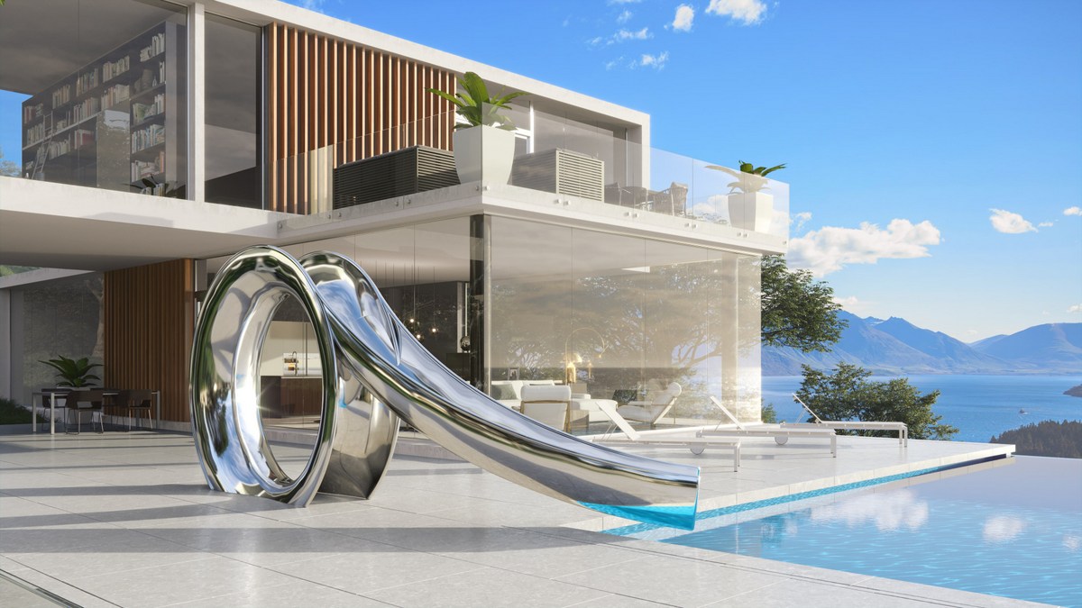 Luxury Stainless Steel Water Slide