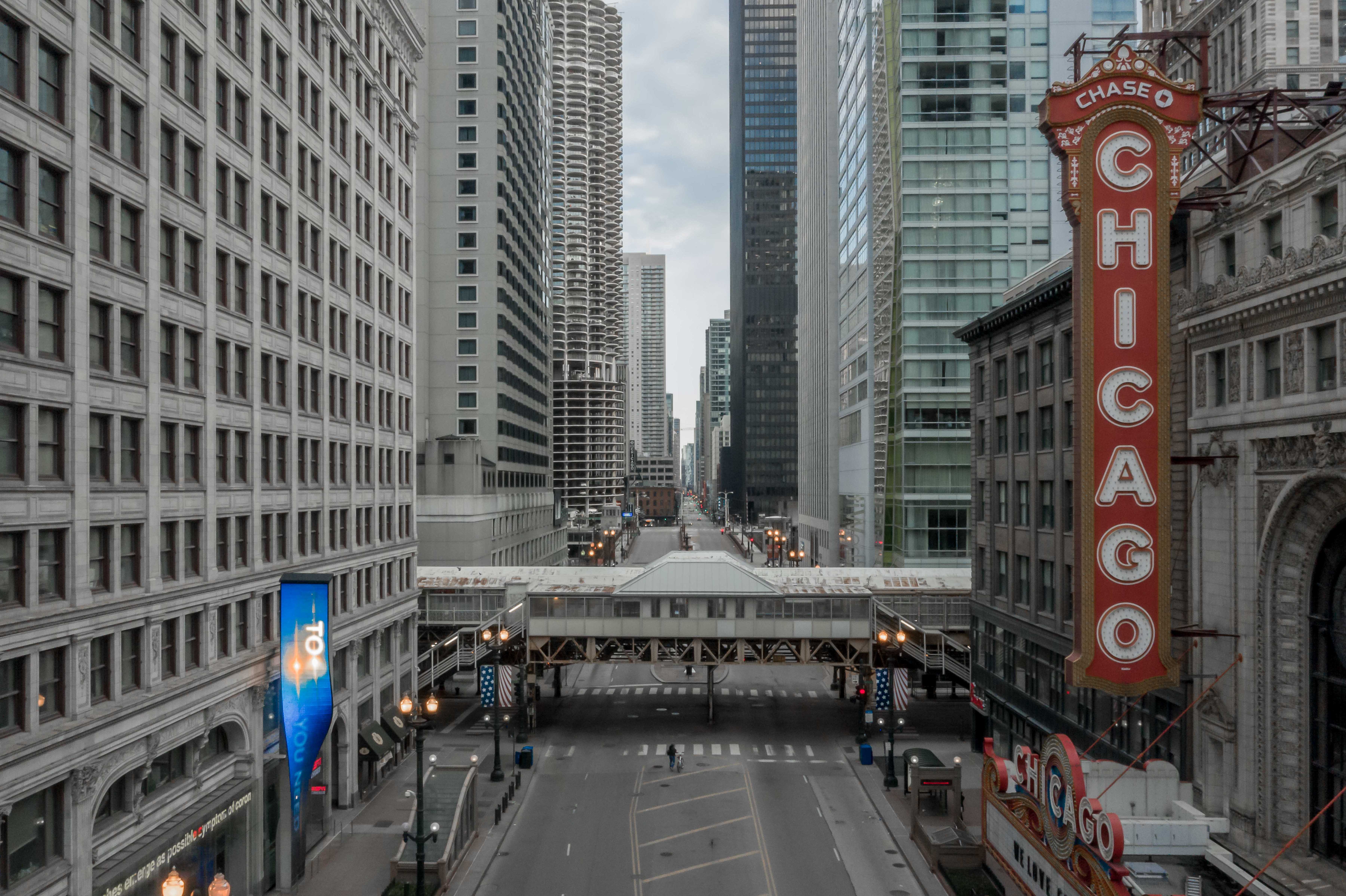 "Empty State Street retail corridor in downtown Chicago": John Boehm for site design group, ltd.