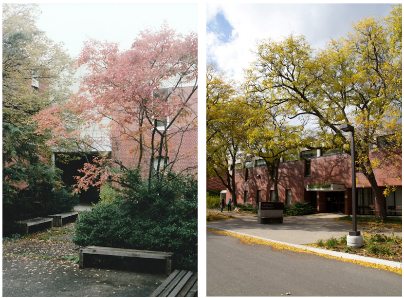 Left: Kelsey Moore, Landscape Architecture Building Exterior; Right: Kelsey Moore, Landscape Architecture Building Exterior