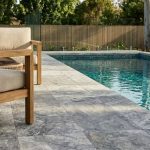 Travertine Silver pool side