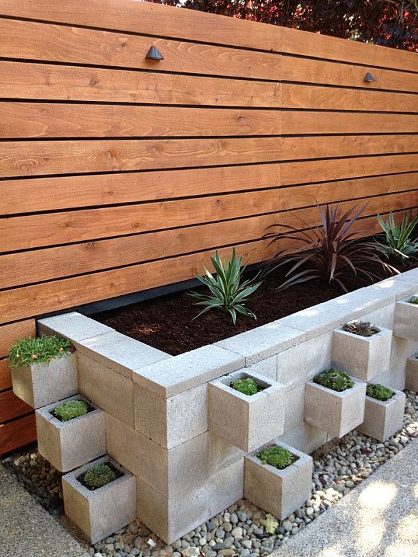 Decorative Concrete Blocks In The Modern Landscape Land8