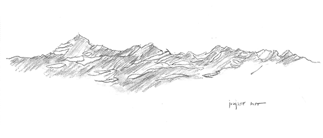 How to draw mountains (easy step by step tutorial) ⛰️