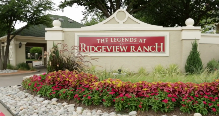 The Legends at Ridgeview Ranch - Plano, Tx. - Signage Monument at Entry