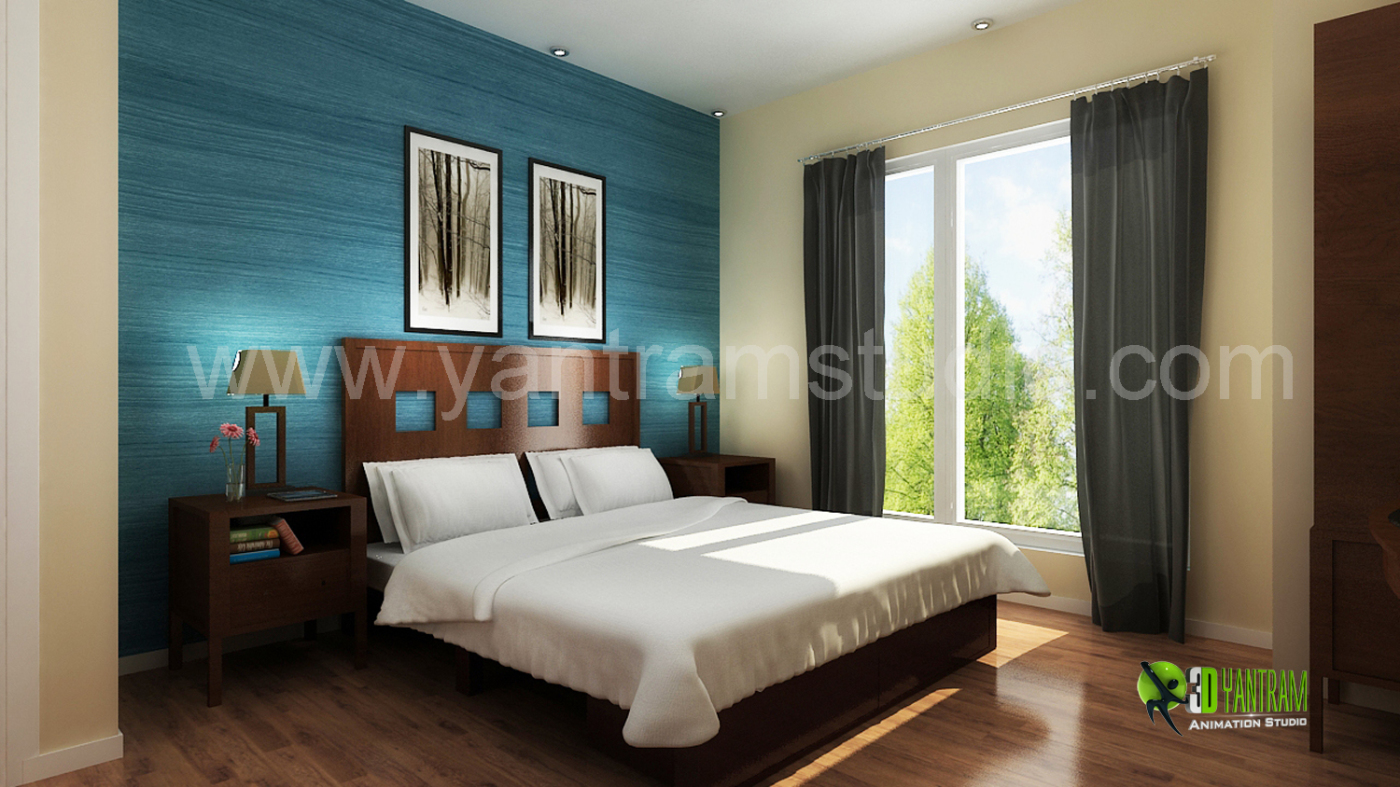 3D Interior Visualization And Rendering Bedroom