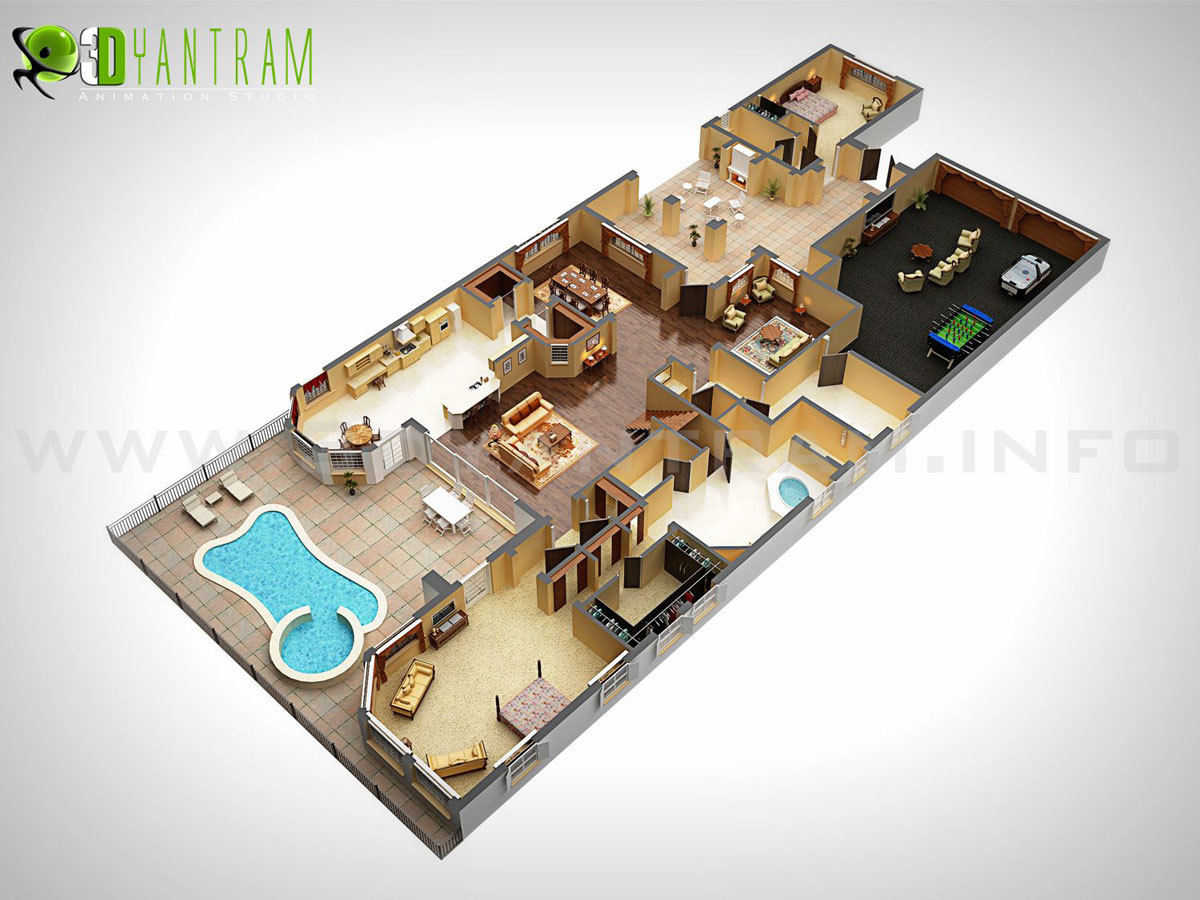 Holiday Home 3D Floor Plan