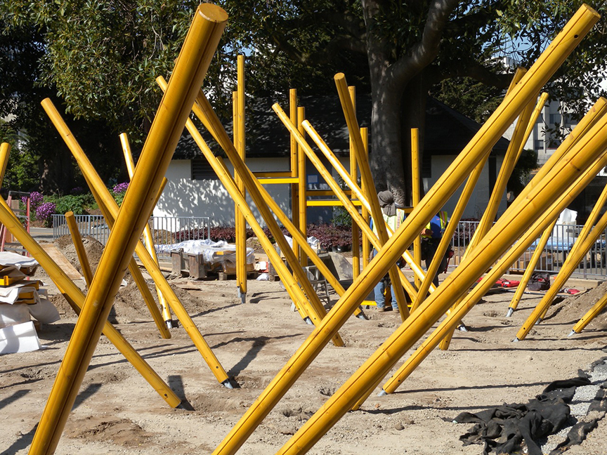 Construction of The Tower play structure