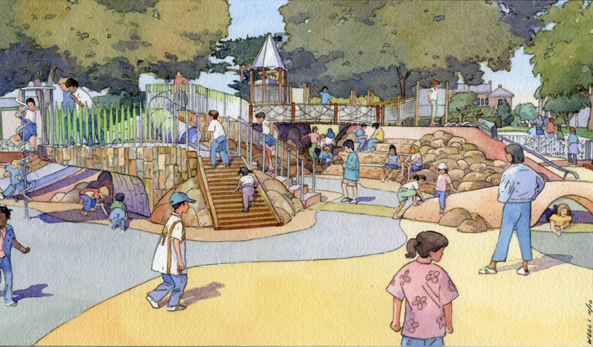 Conceptural rendering of Lafayette Park Playground